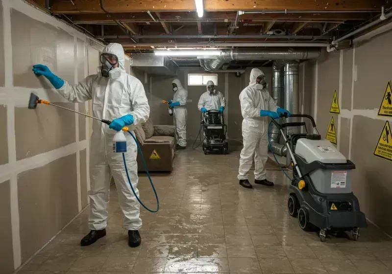 Basement Moisture Removal and Structural Drying process in Crockett County, TX